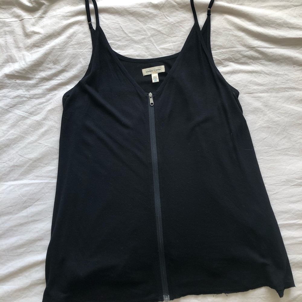 Silence + Noise Zipper Front Tank NWOT